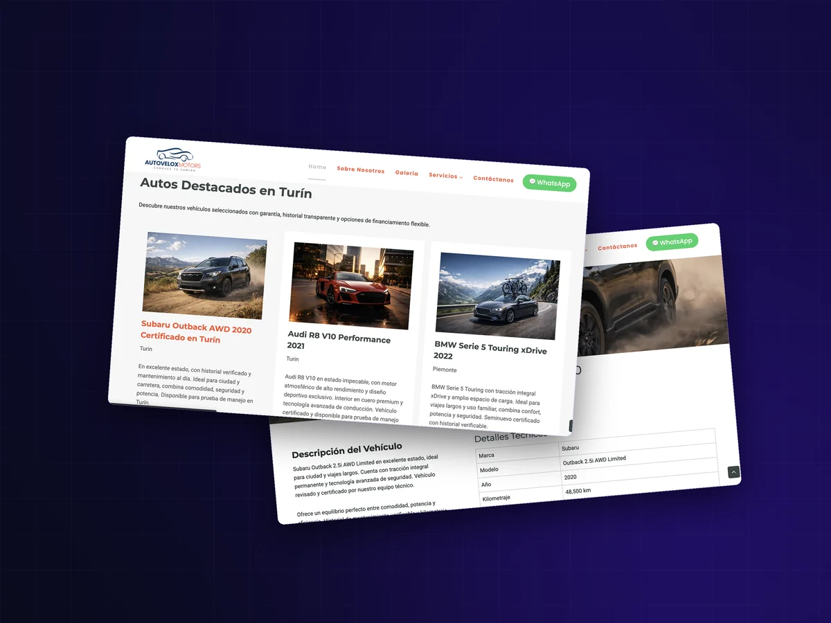 AutoVelox pages